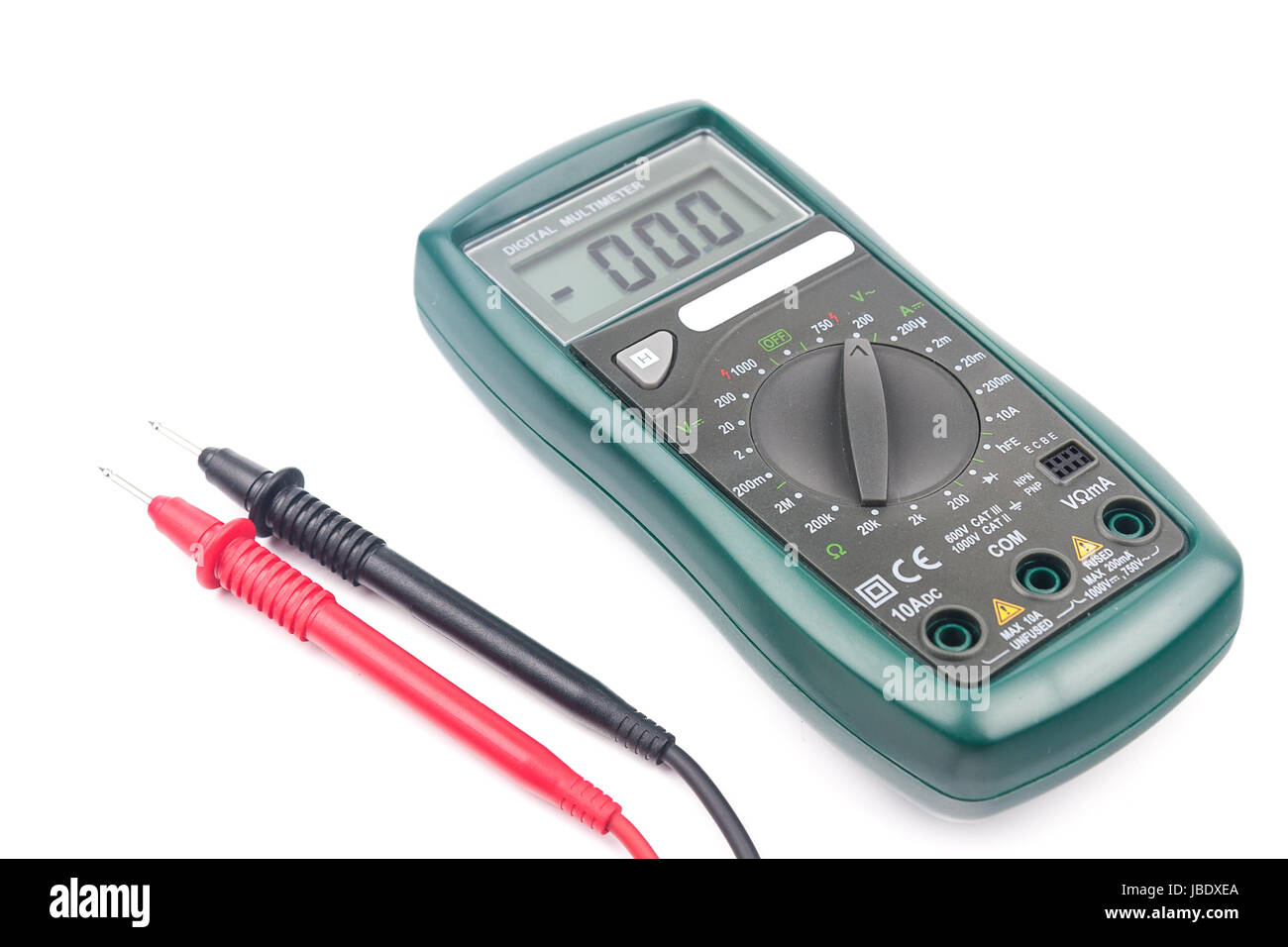 Digital multimeter isolated on white background Stock Photo - Alamy