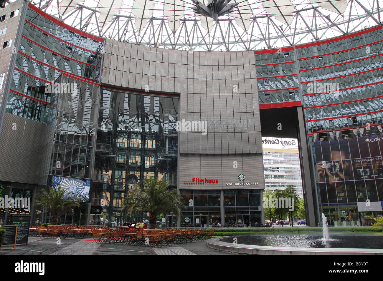 The Sony Center building, a modern complex located at the Potsdamer Platz  in Berlin, Germany. It houses Sony's German Stock Photo - Alamy