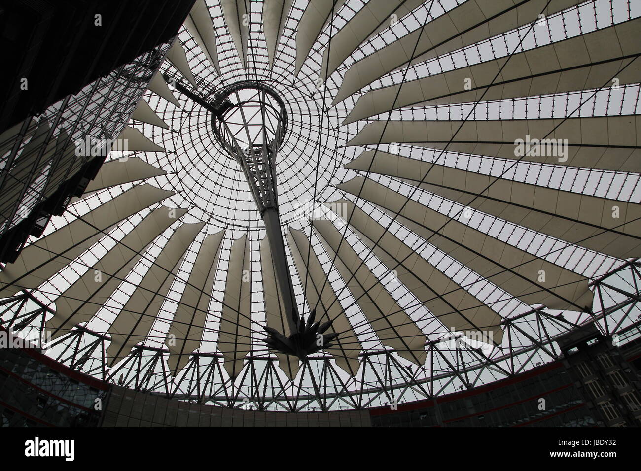 The Sony Center building, a modern complex located at the Potsdamer Platz in Berlin, Germany. It houses Sony's German Stock Photo