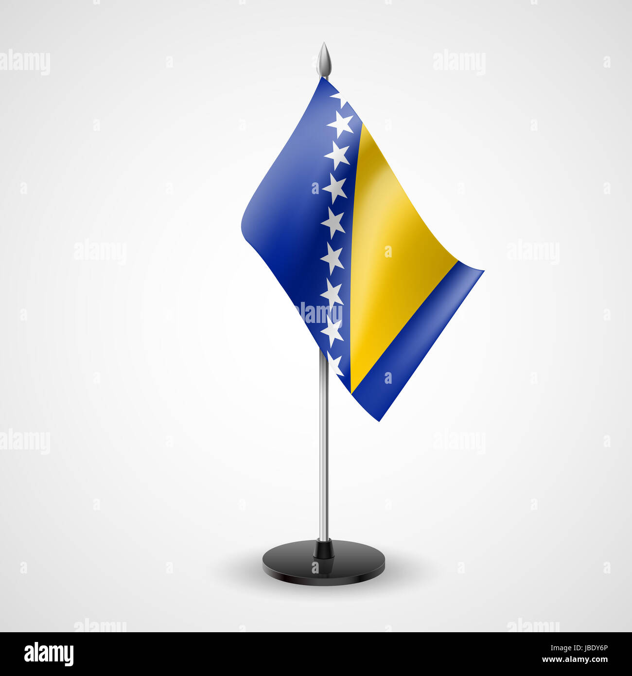 State table flag of Bosnia and Herzegovina. National symbol Stock Photo ...