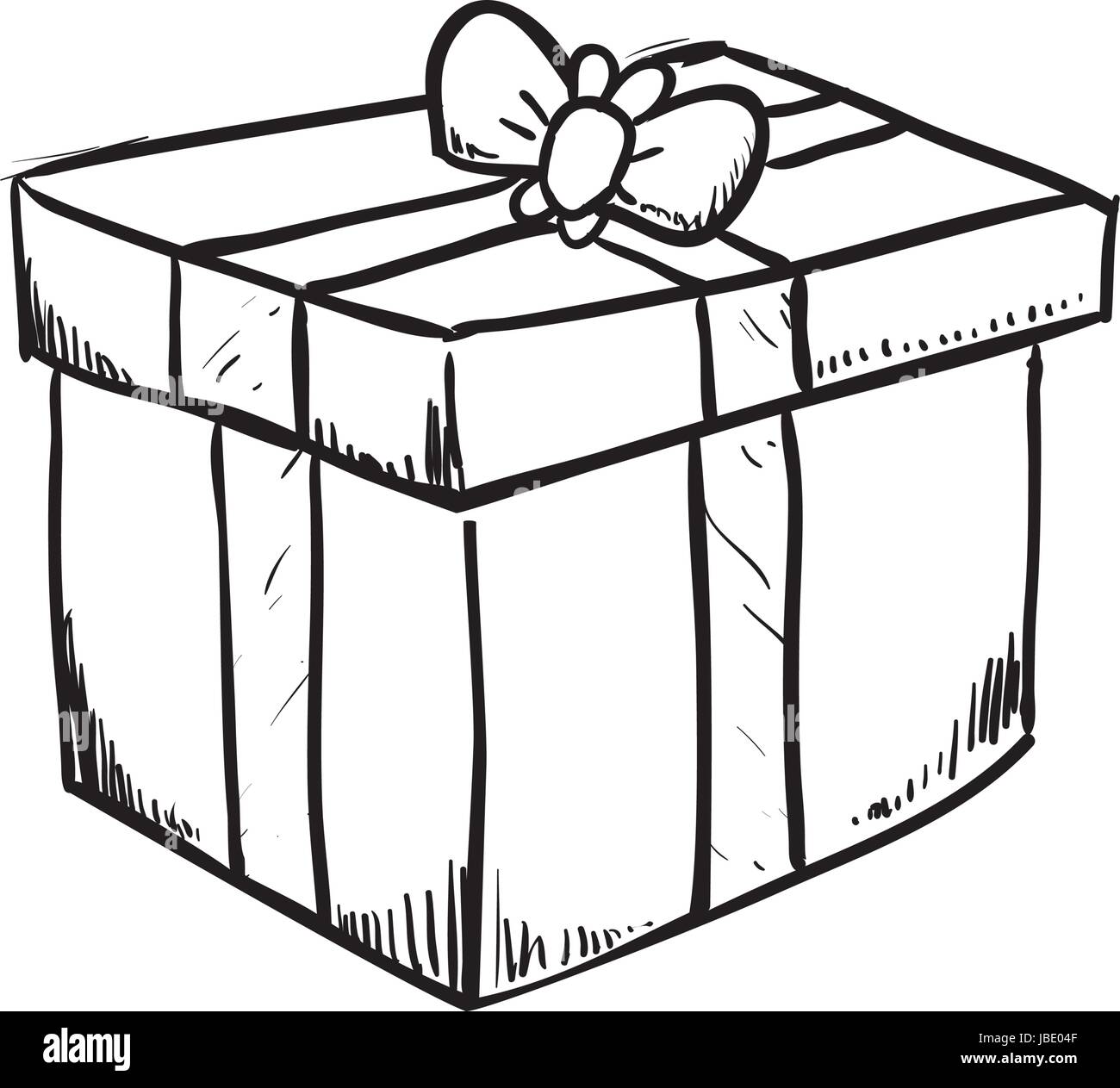 Gift box draw Stock Vector Image & Art Alamy