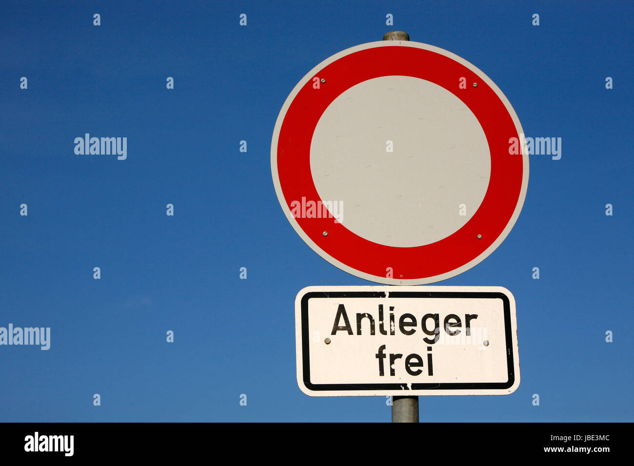 Anlieger frei Stock Photo