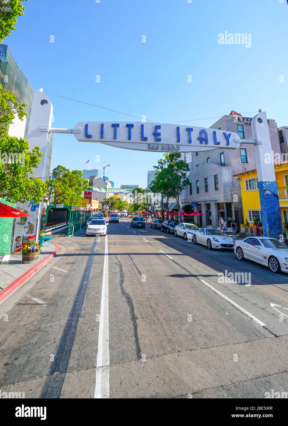 San Diego Little Italy SAN DIEGO CALIFORNIA Stock Photo Alamy