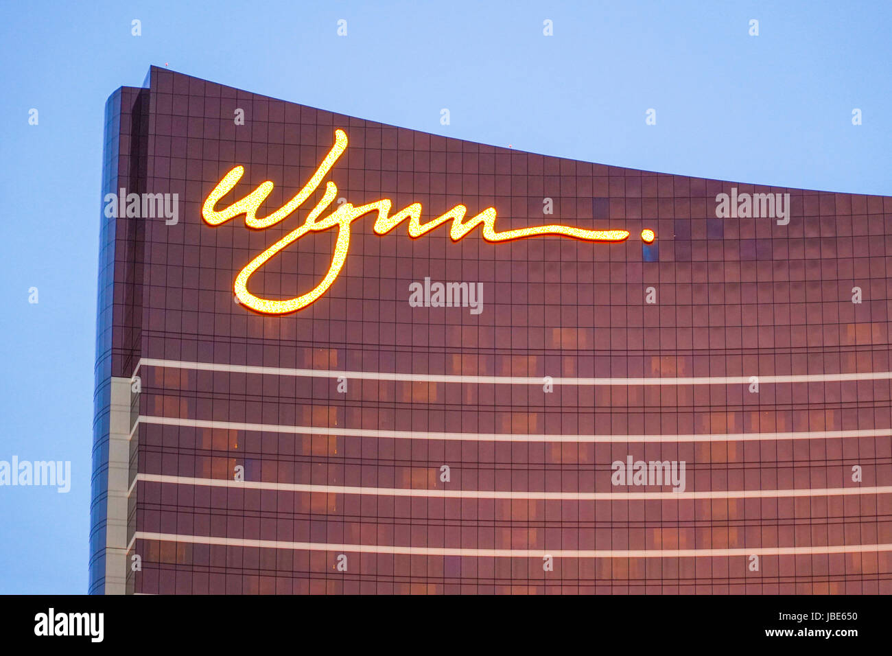 Wynn Hotel Las Vegas in the evening - LAS VEGAS - NEVADA Stock Photo