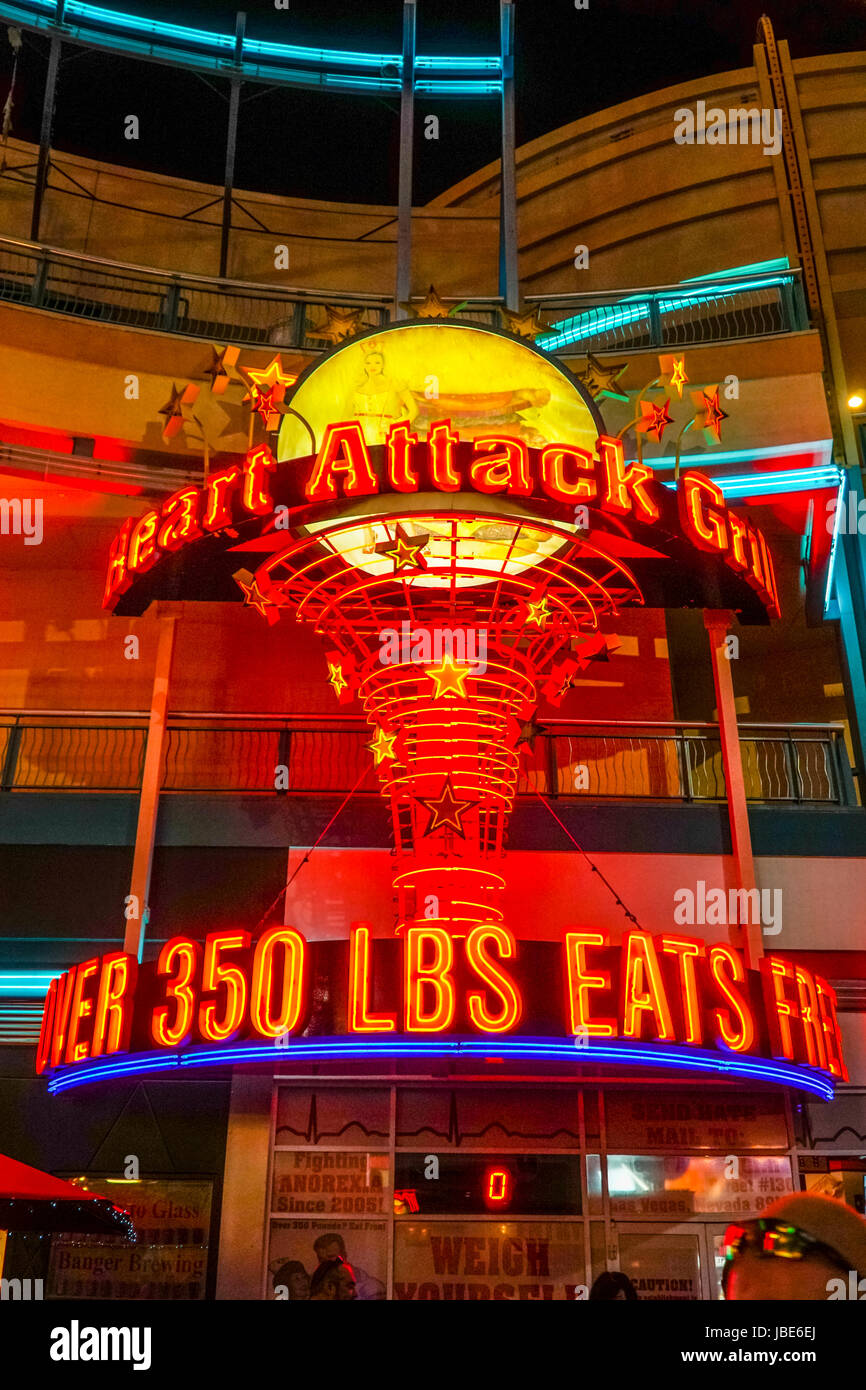 Heart Attack Grill in Downtown Las Vegas - LAS VEGAS - NEVADA Stock Photo