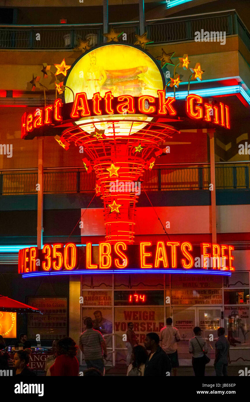 Heart Attack Grill in Downtown Las Vegas - LAS VEGAS - NEVADA Stock ...