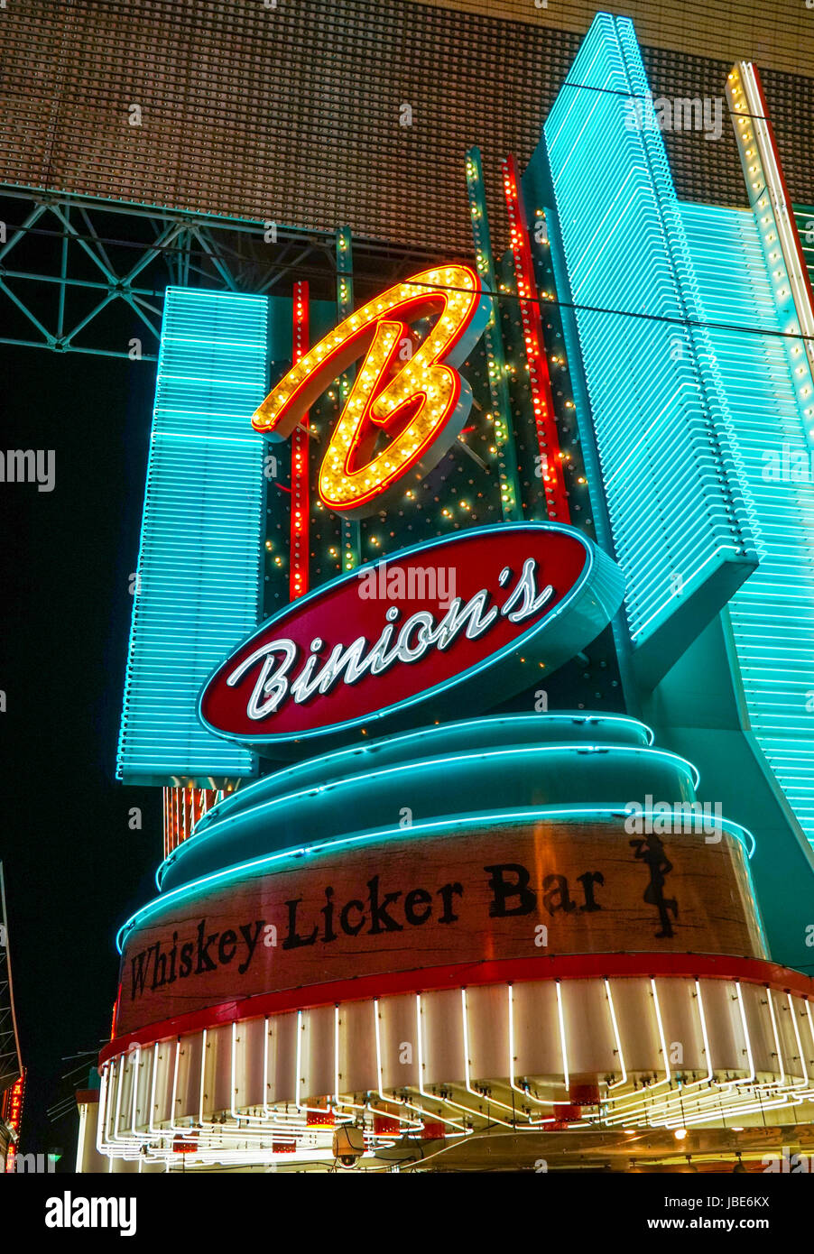 The Binions Horseshoe Casino in Downtown Las Vegas - LAS VEGAS - NEVADA Stock Photo