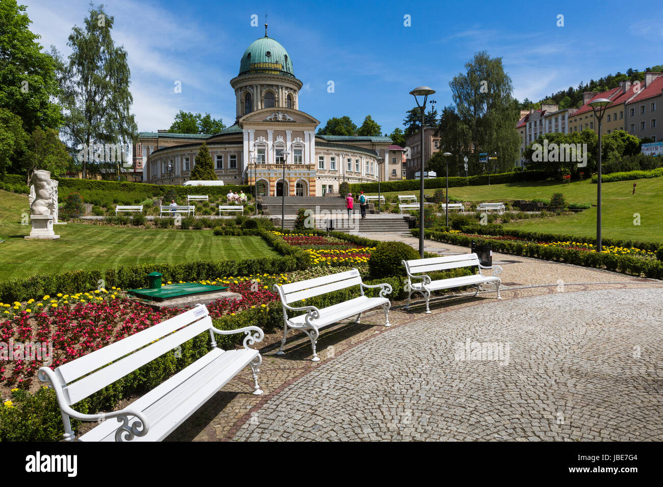 LADEK ZDROJ, POLAND JUNI 05, 2017 Ladek Zdroj is a town in Klodzko