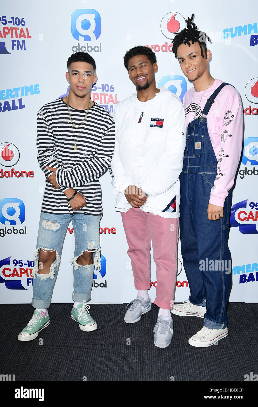 Kieren Alleyne, Jordan 'Jay' Lee and Nathan Lewis of 5 After Midnight at  Capital FM's Summertime Ball with Vodafone held at Wembley Stadium, London  Stock Photo - Alamy