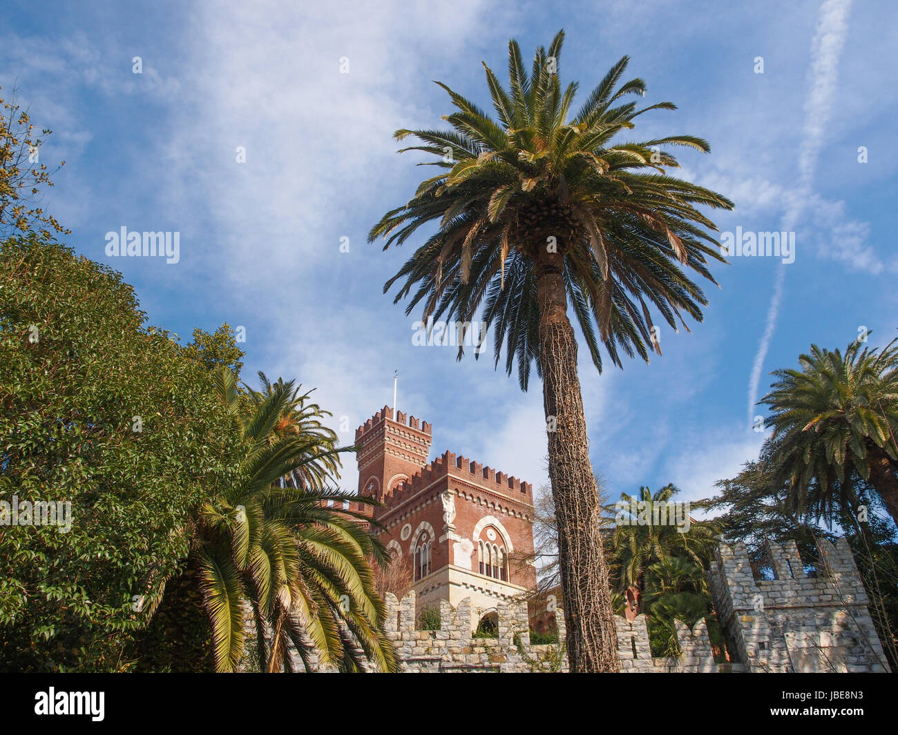 Genoa Castle Castello d Albertis gothic revival castle in Genoa Italy Stock Photo ...