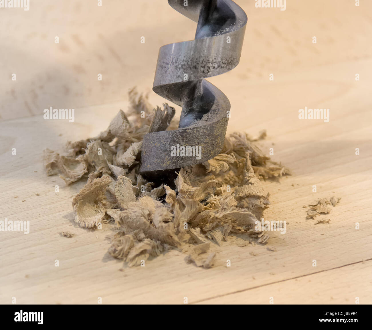 Holz bohren Stock Photo