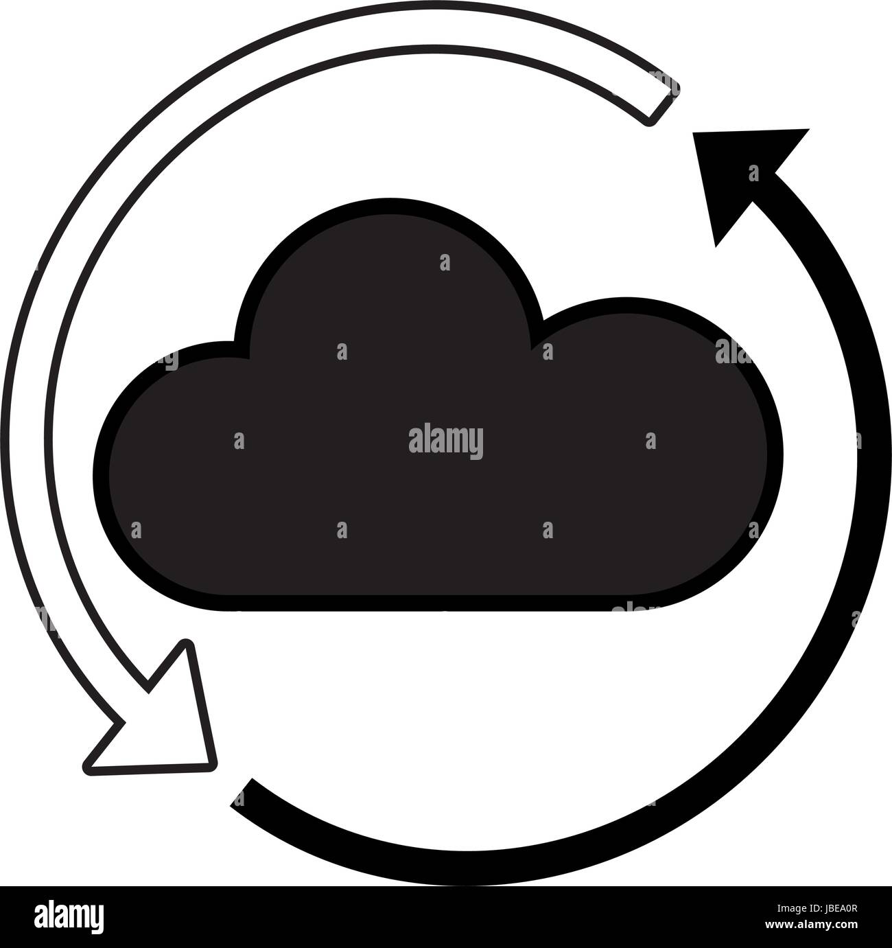 contour nice cloud weather with arrows around Stock Vector Image & Art ...