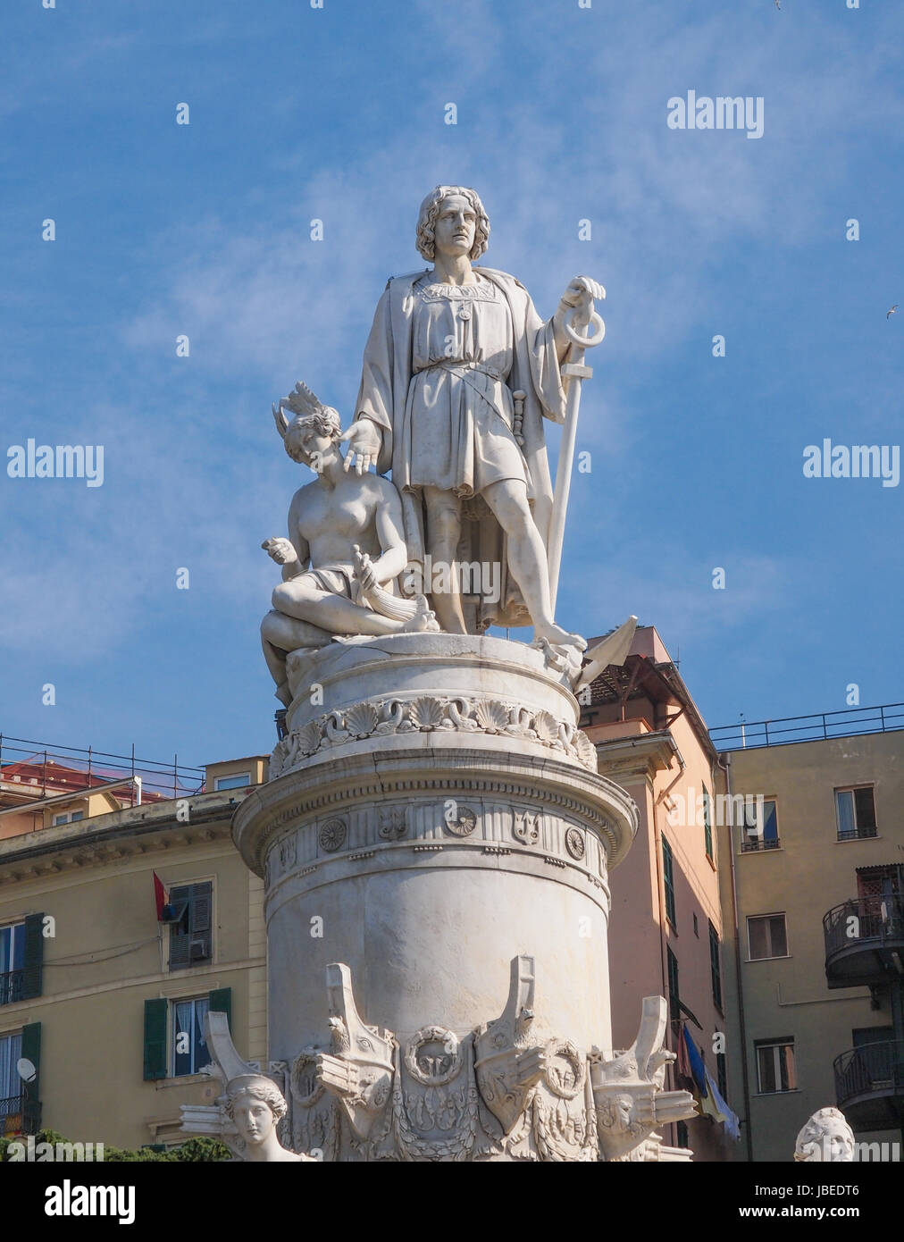 Monument to Christopher Columbus in Genoa Italy Stock Photo Alamy