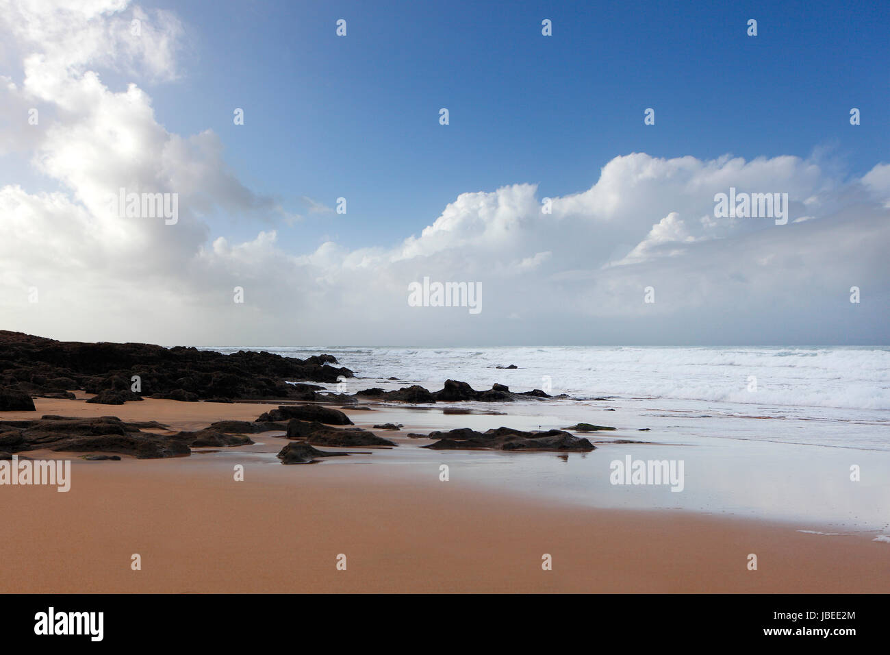 Moroccan coast in Dar Bouazza, Morocco Stock Photo Alamy