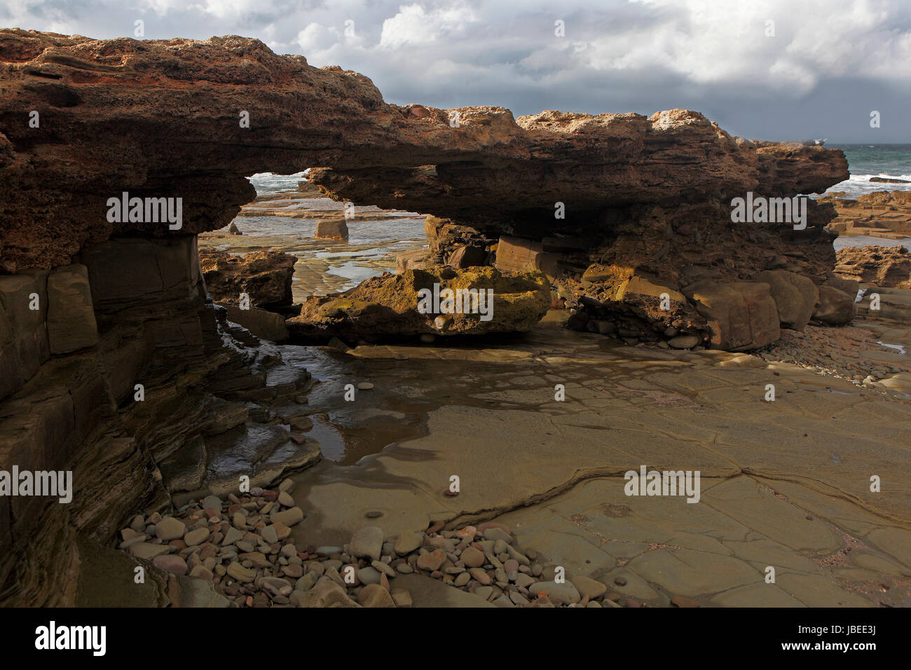 Moroccan coast in Dar Bouazza, Morocco Stock Photo Alamy