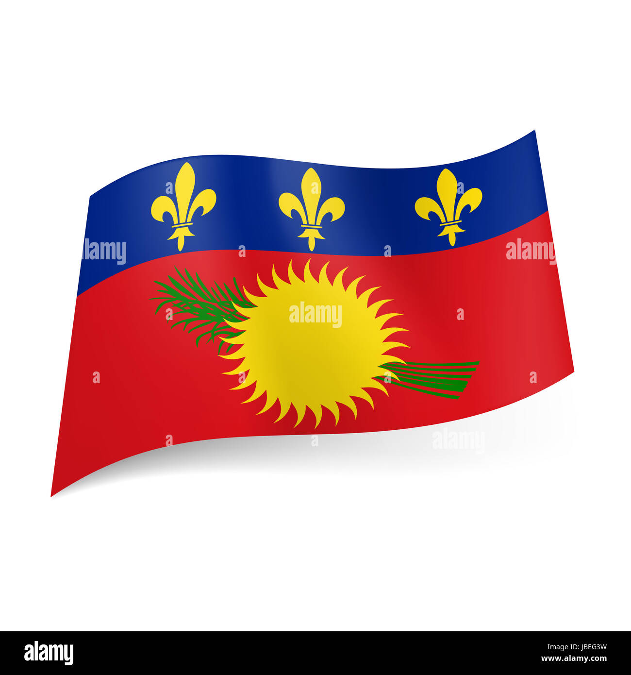 Guadeloupe official flag hi-res stock photography and images - Alamy