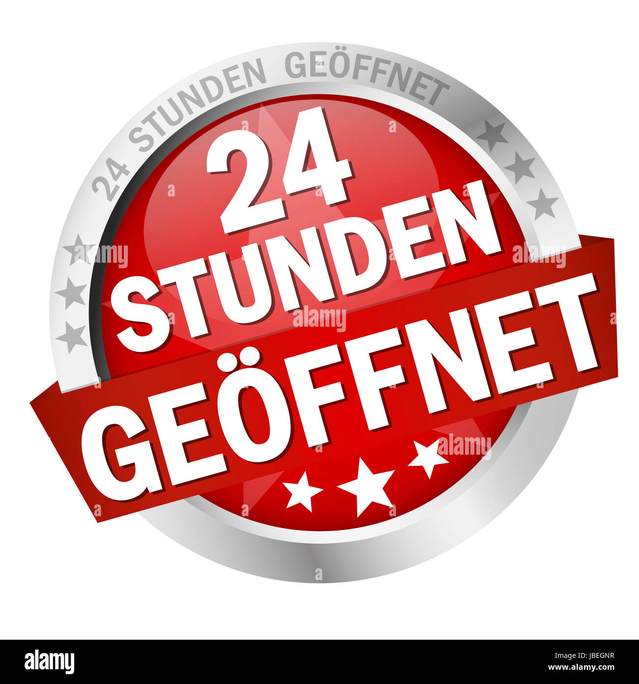 button with banner Stock Photo