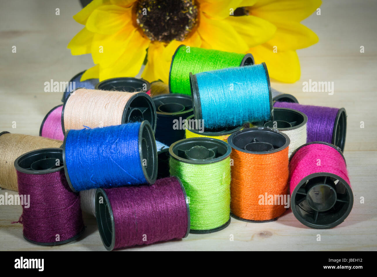 Colorful thread for various fabrics Damaged cloth Stock Photo - Alamy