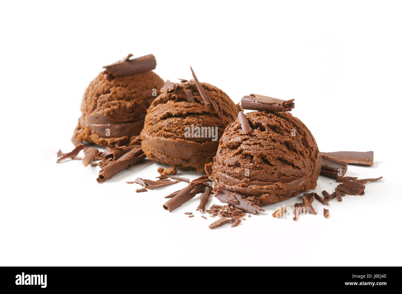 Scoops of dark chocolate ice cream Stock Photo Alamy