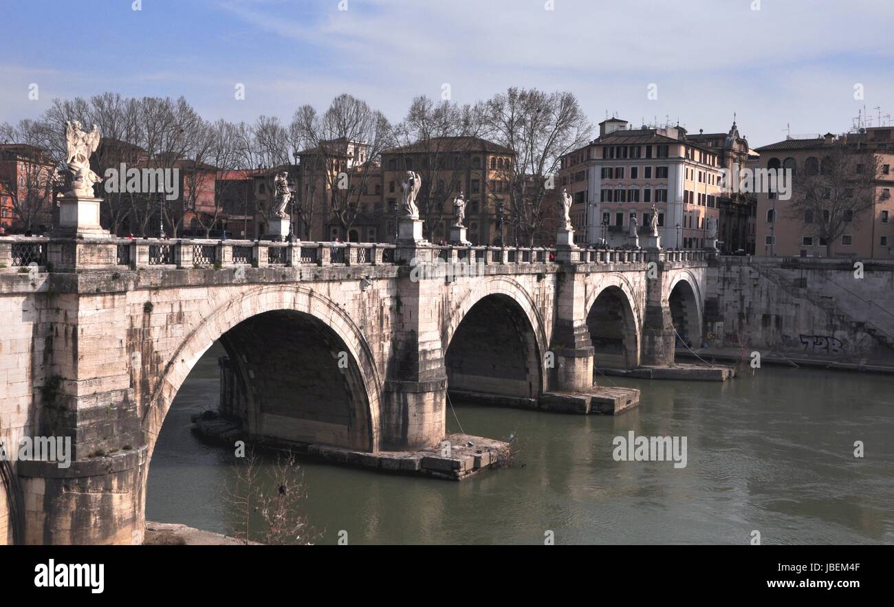 ponte sant'angelo Stock Photo