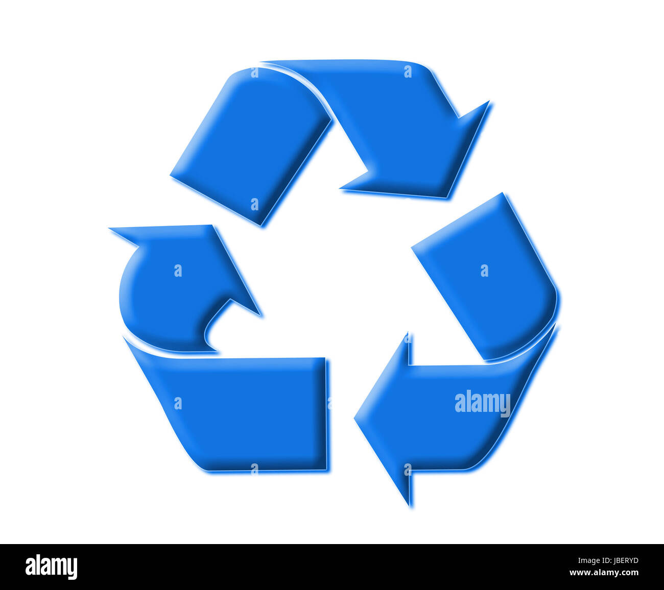 Glossy recycle symbol isolsted on white Stock Photo Alamy