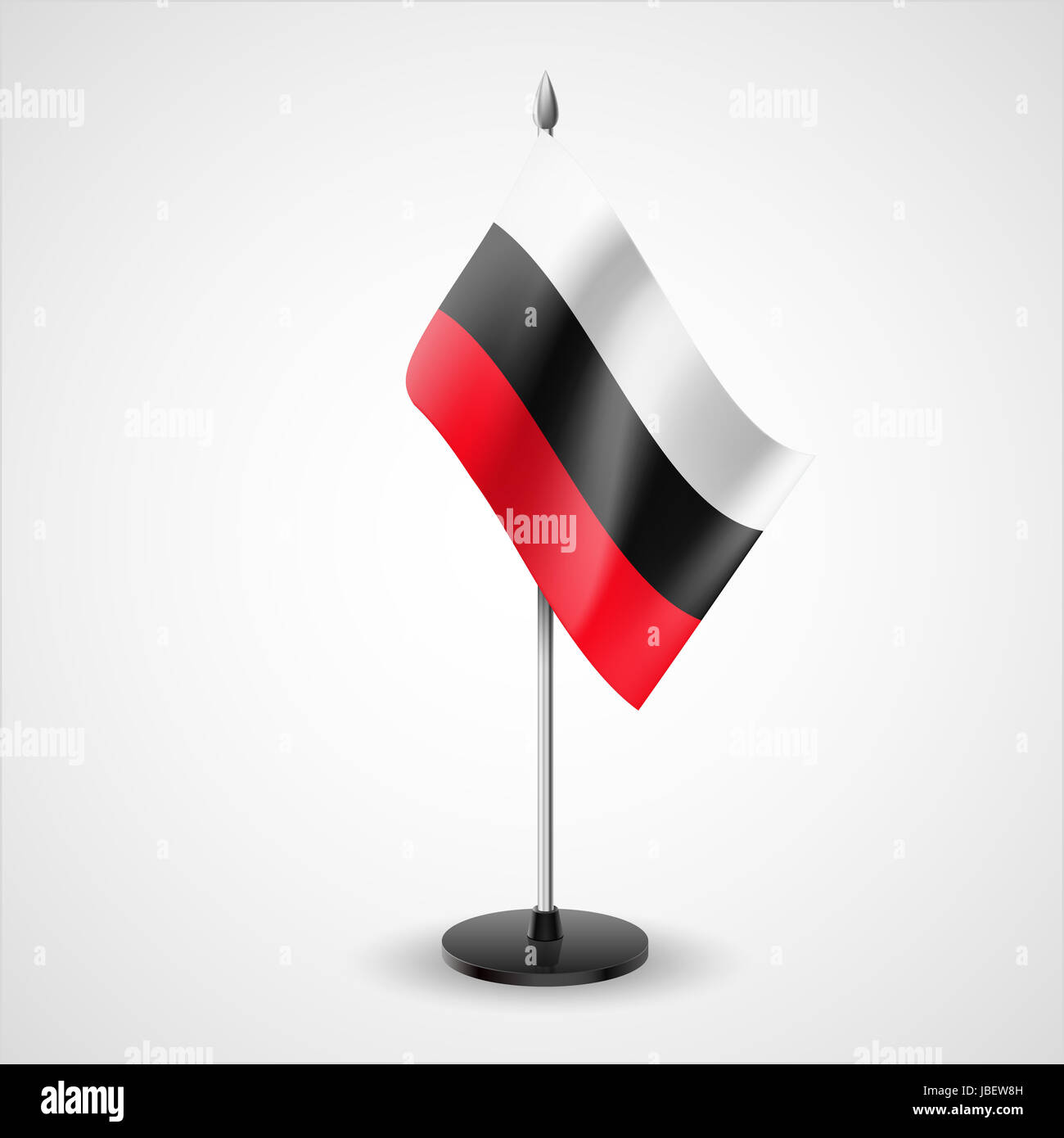Tricolor Table Flag Of White Black And Red Horizontal Stripes Stock Photo Alamy