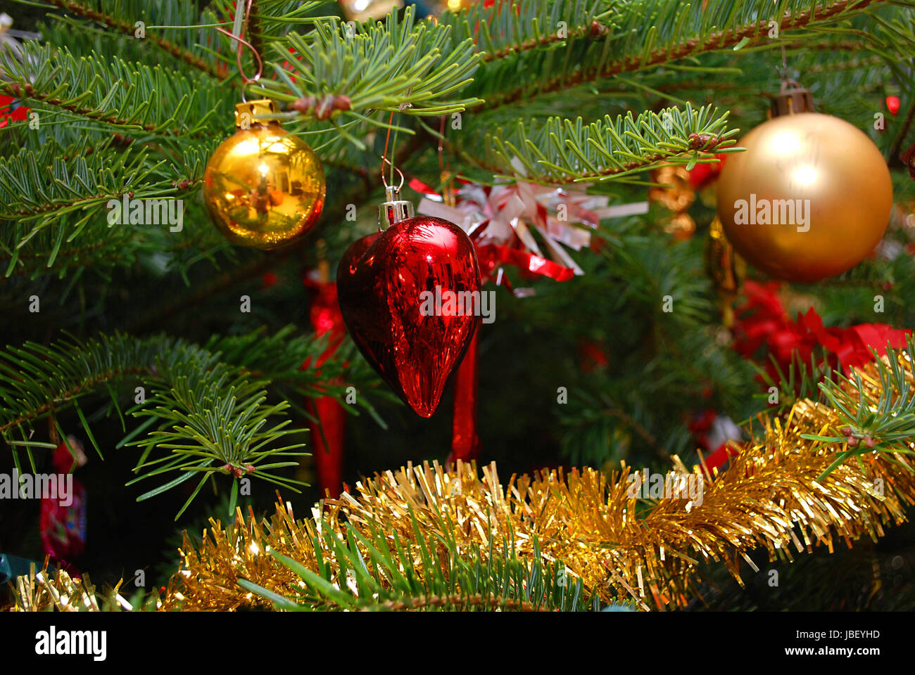 christmas tree decorated Stock Photo
