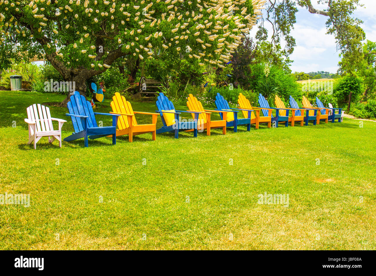 Colorful Lawn Chairs Stock Photos Colorful Lawn Chairs Stock