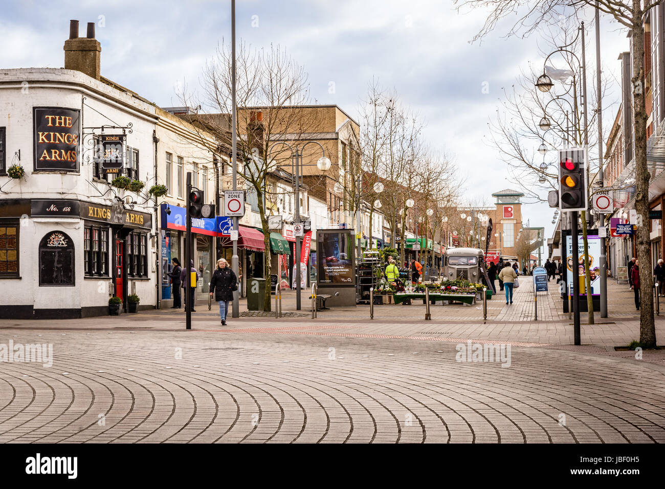 Pedestrian Precinct, The Broadway, Bexleyheath, London, England Stock