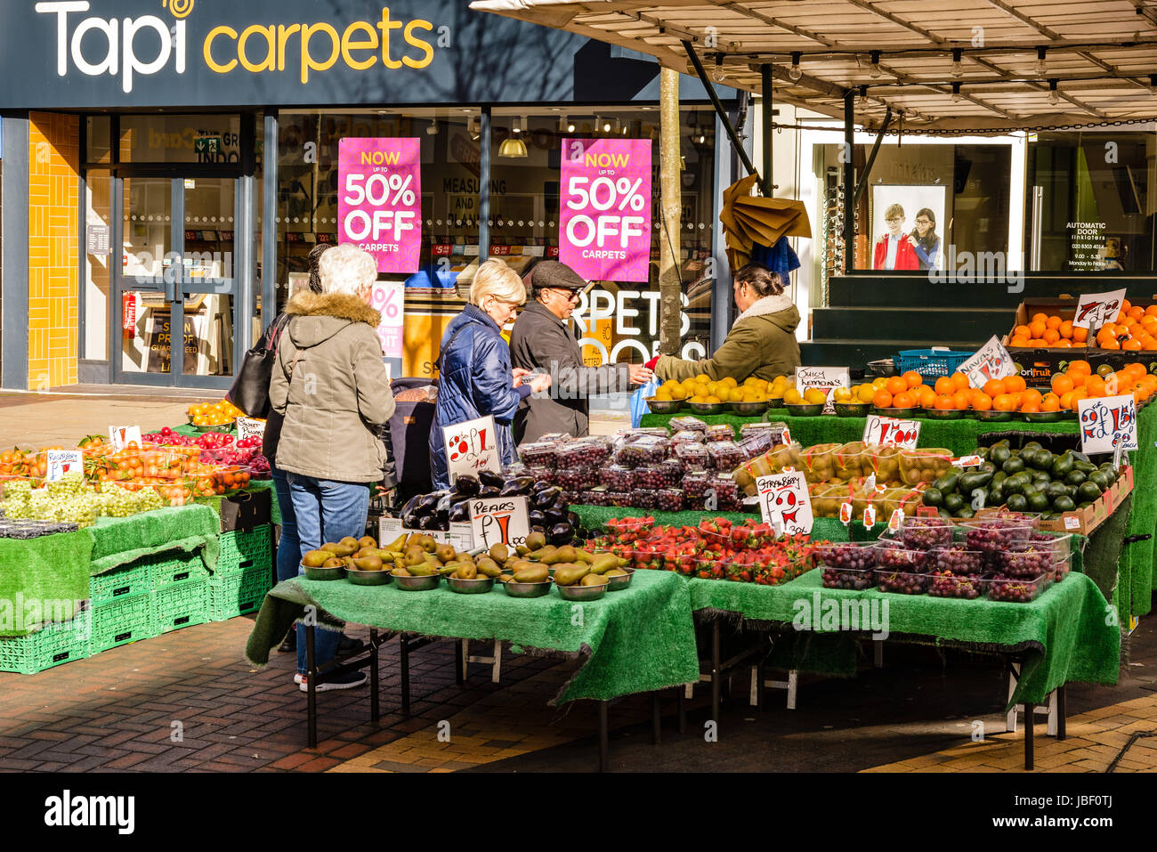 Old Fashioned Fruit & Veg Market Stall, Pedestrian Precinct, The