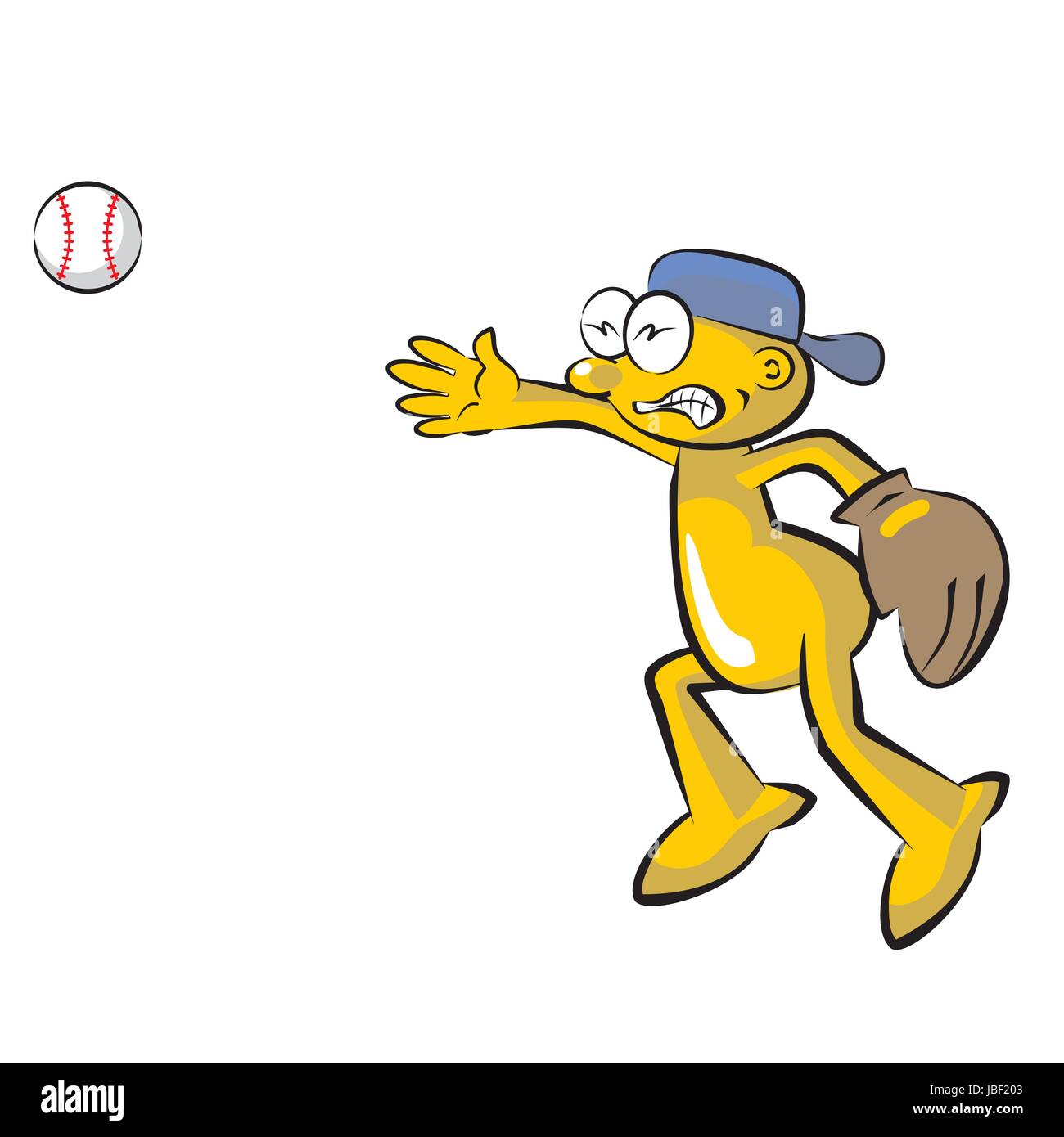 Vector illustration of Cartoon Baseball Player Stock Vector Image & Art -  Alamy