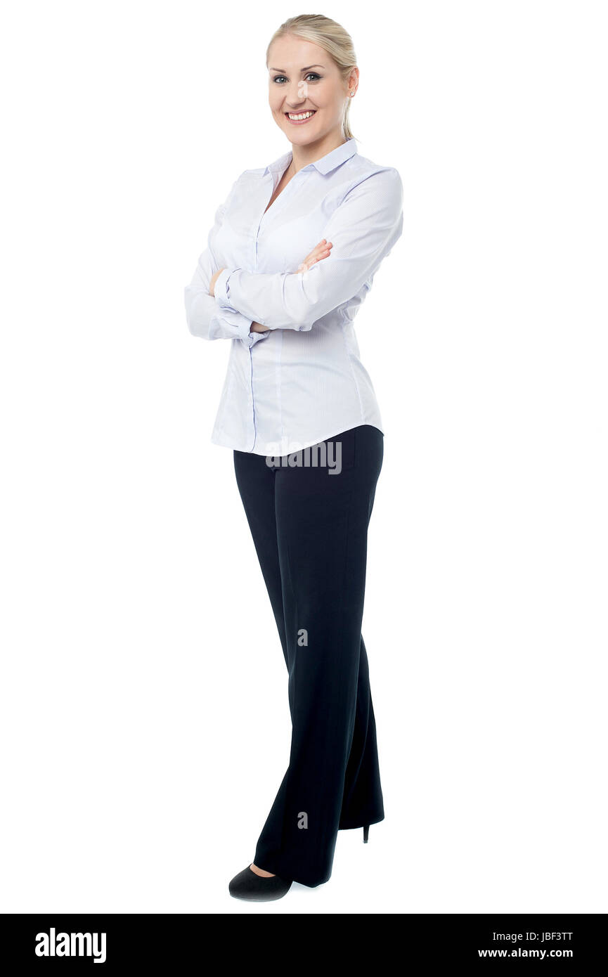 Full length portrait of confident business woman Stock Photo - Alamy