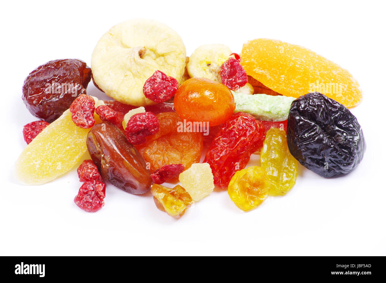 mix dried fruits collection on white Stock Photo - Alamy