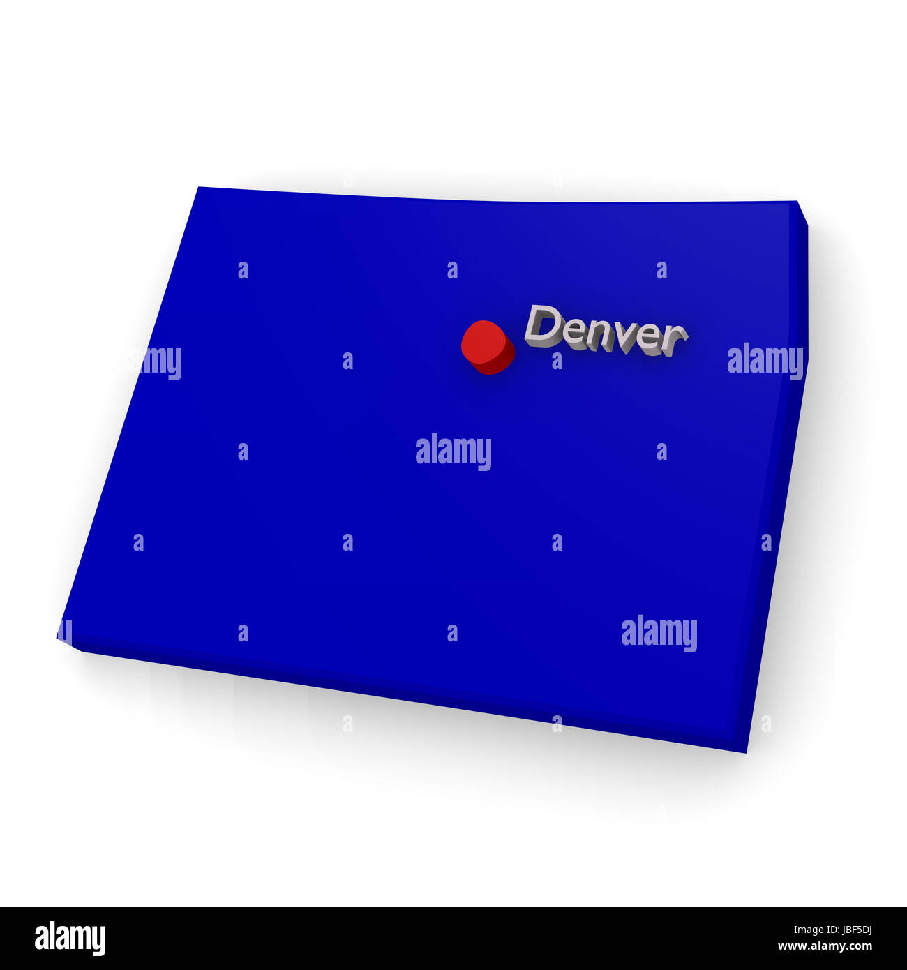 3d map of Colorado Stock Photo