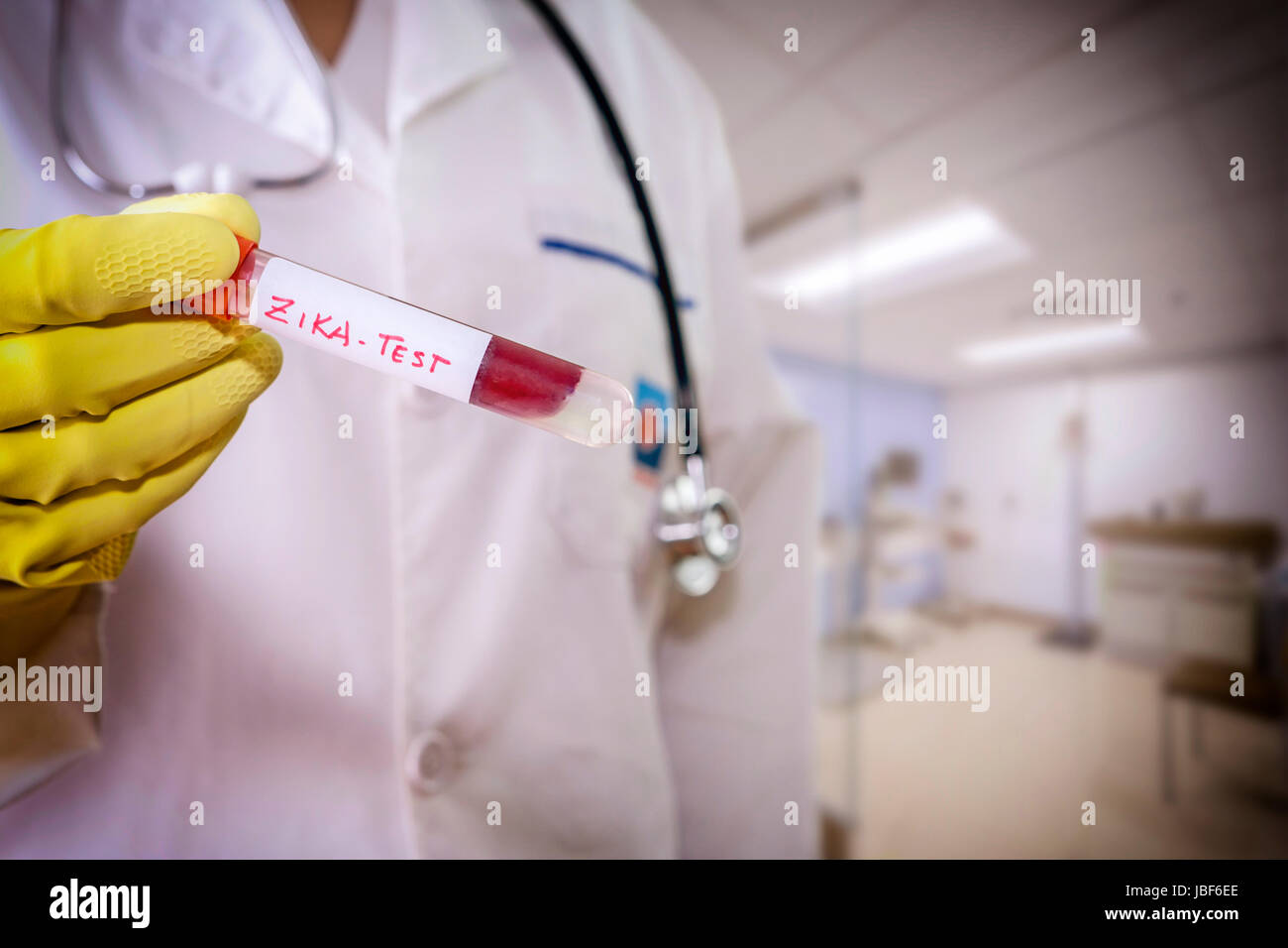 Tests For Research Of Zica virus (ZIKV) Stock Photo