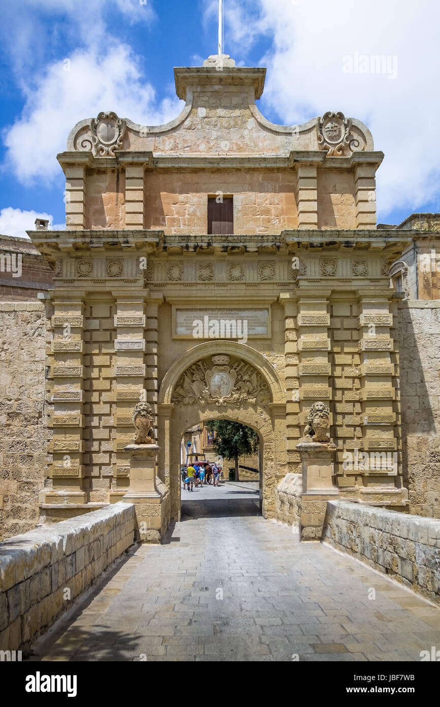 Mdina Gate - Mdina, Malta Stock Photo - Alamy