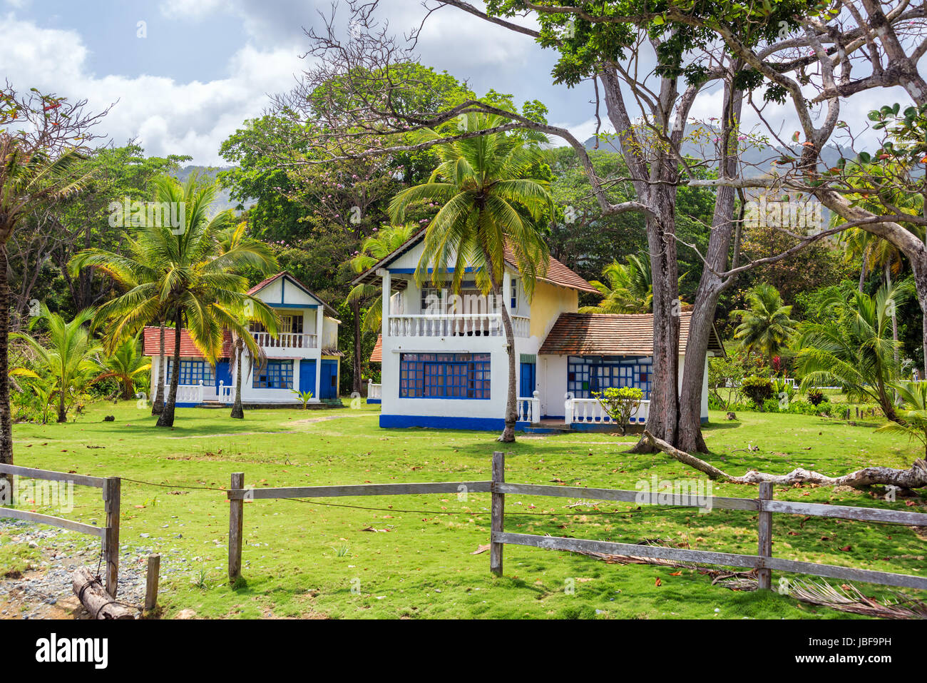 House on the Caribbean coast near Capurgana, Colombia Stock Photo