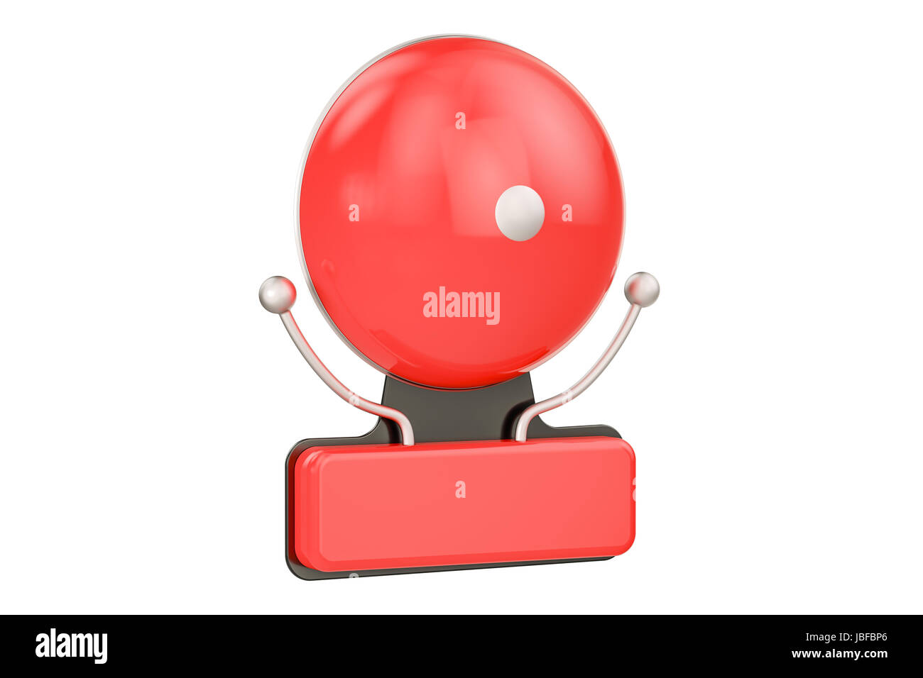 Fire Alarm closeup, 3D rendering isolated on white background Stock ...