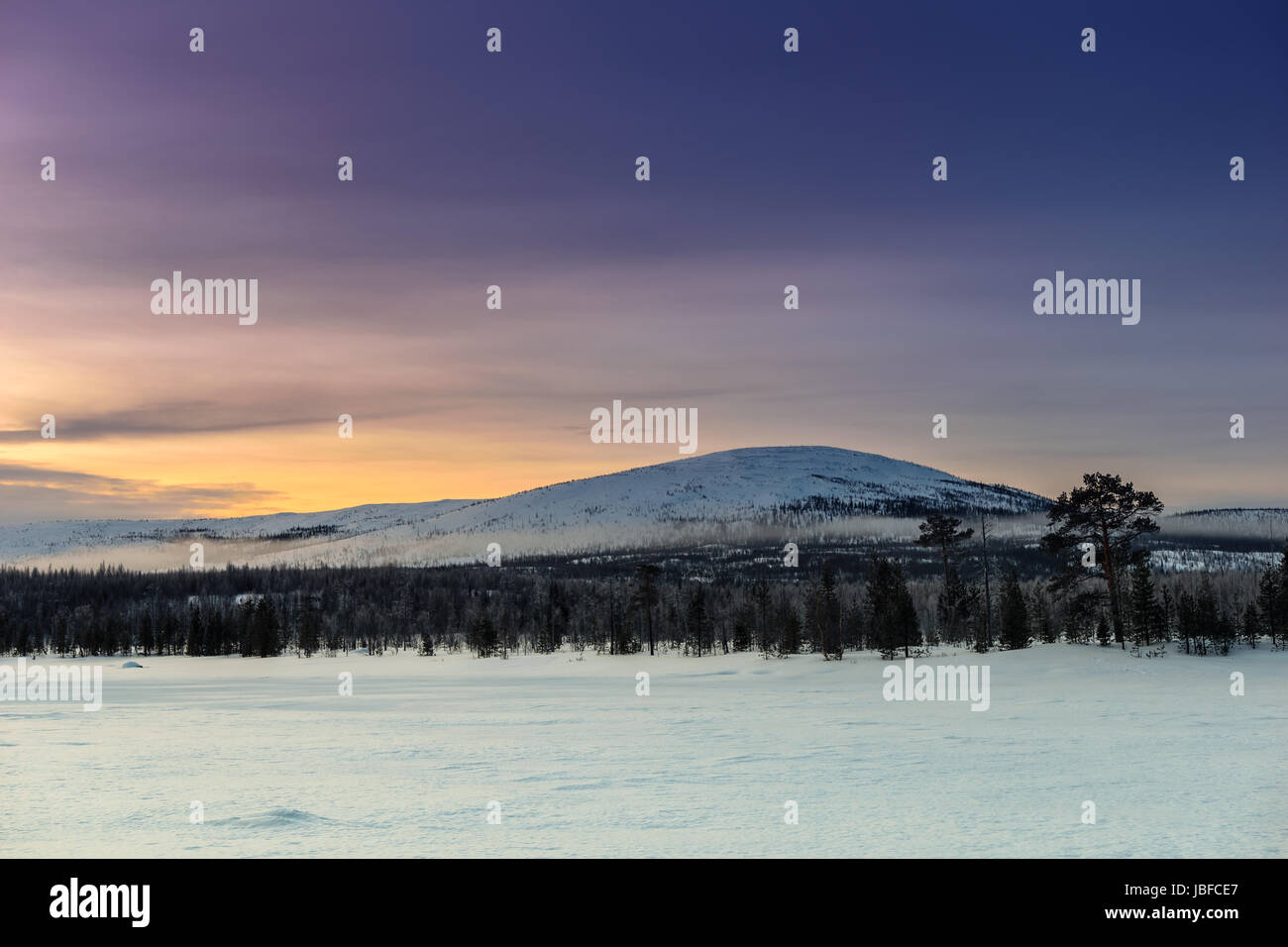 Winter landscape in Russian Lapland, Kola Peninsula Stock Photo Alamy
