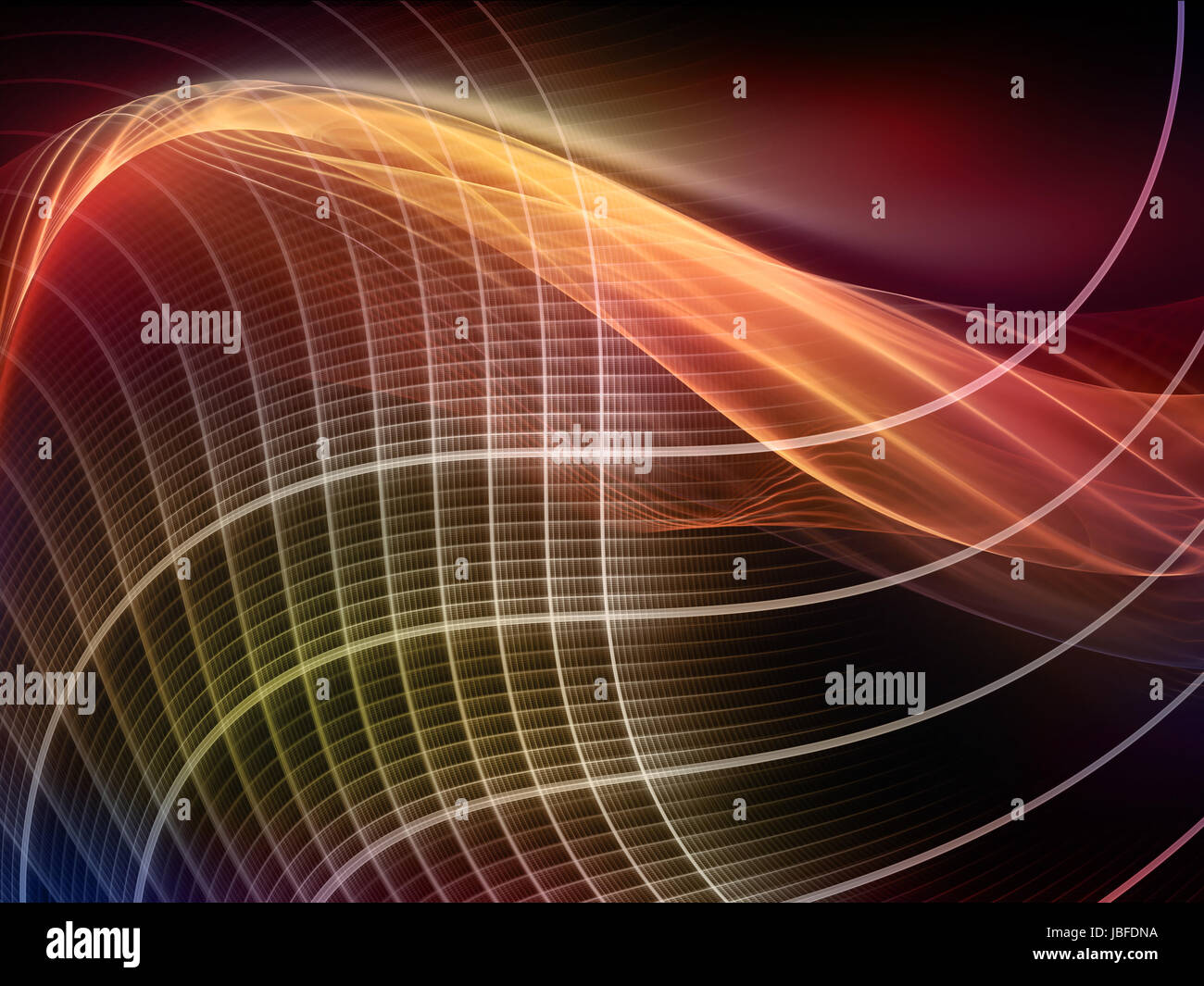 Fractal Realms series. Background design of fractal elements, grids and ...