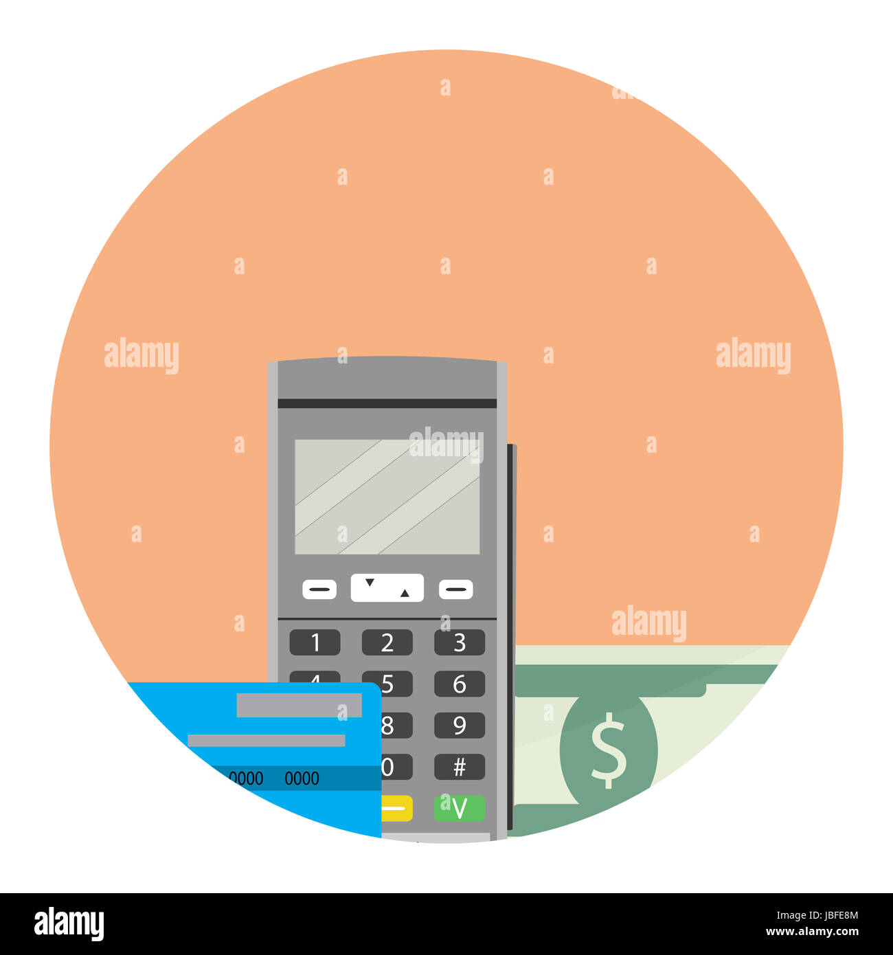 Payment by credit card icon app flat. Vector pay money and illustration of payment icon credit card Stock Photo