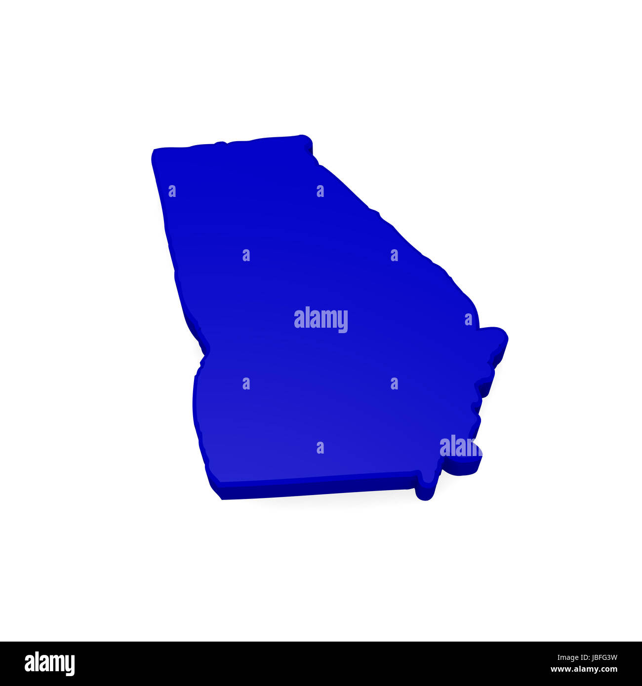 3d map of Georgia on a white background Stock Photo - Alamy