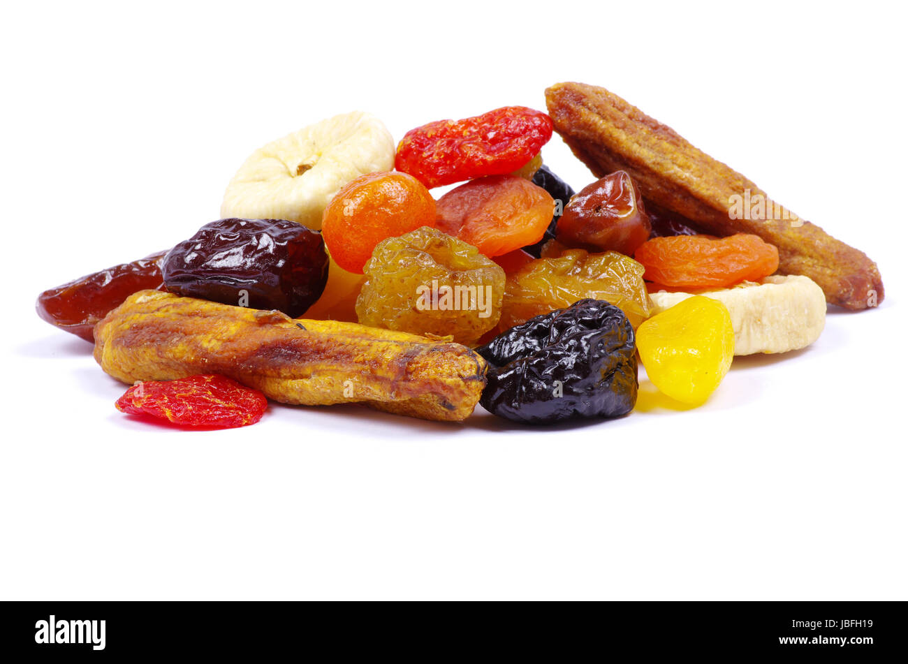 mix dried fruits collection on white Stock Photo - Alamy