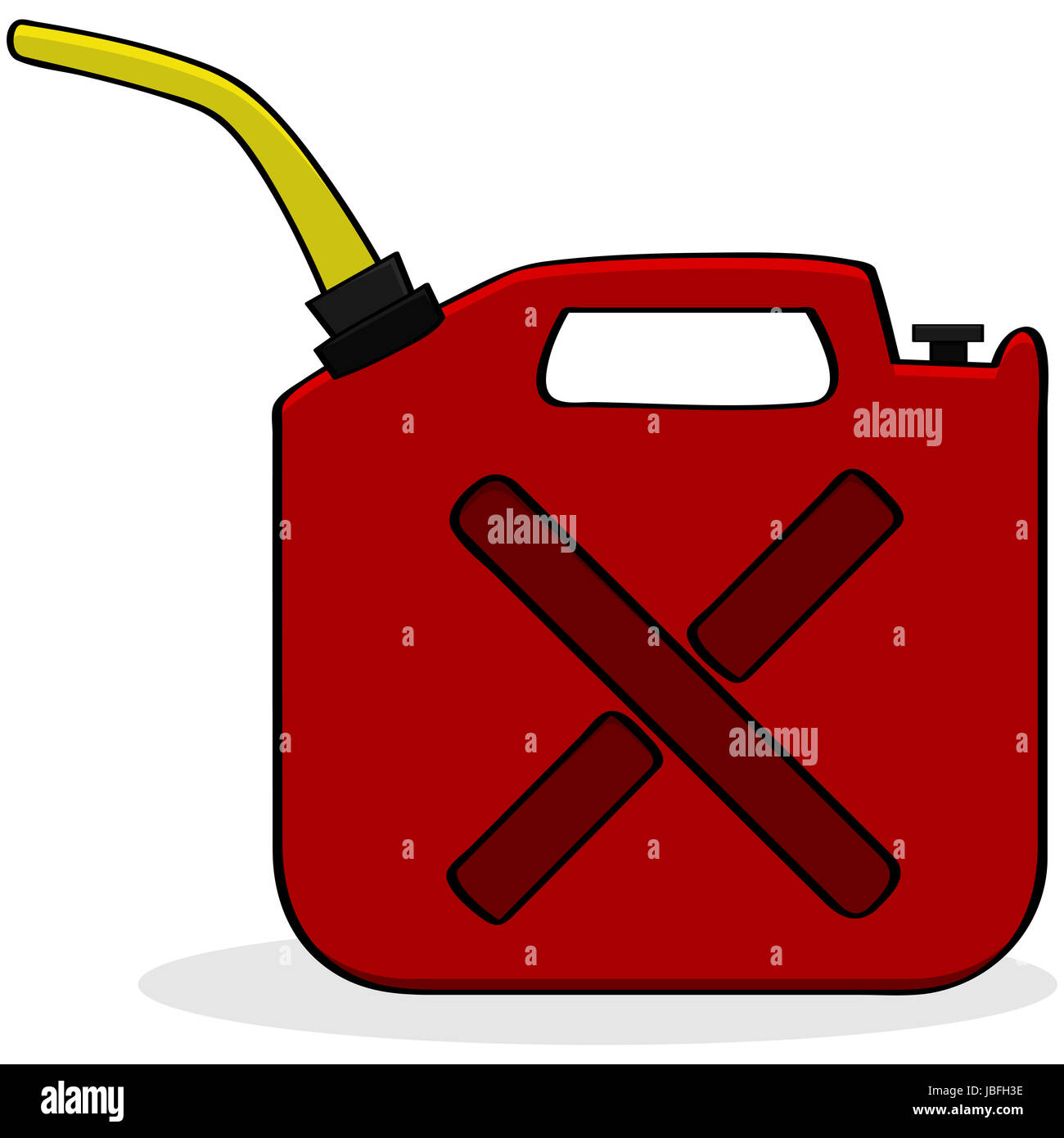 Gasoline Fuel Tank Cartoon : With Megaphone Flammable Gas Tank On