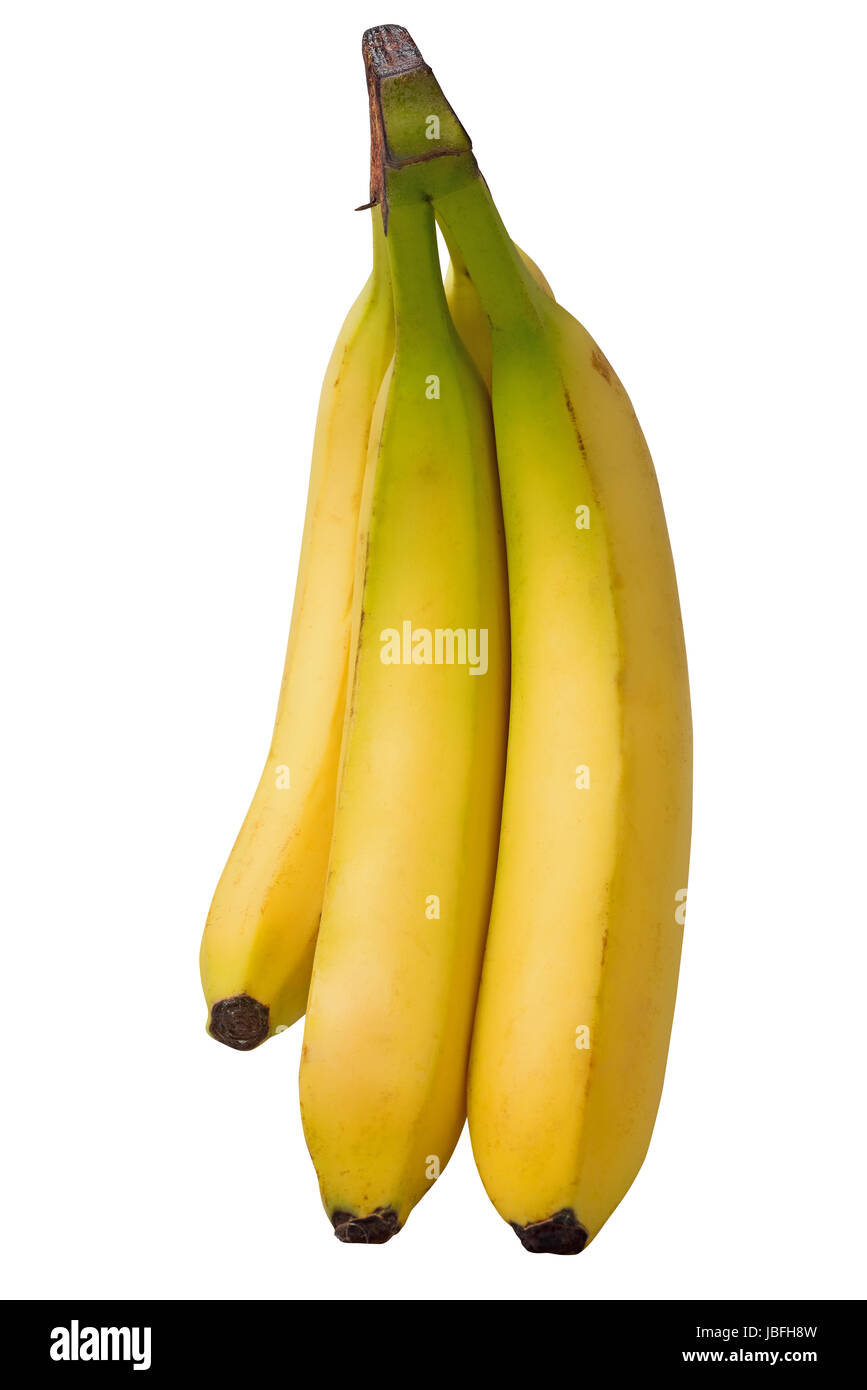 Banana isolated on white with clipping path Stock Photo