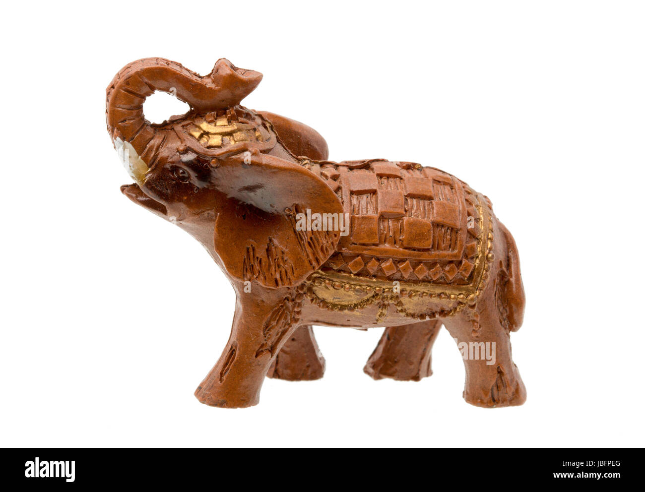 26cm Brown Elephant with Carved Pattern main image 0