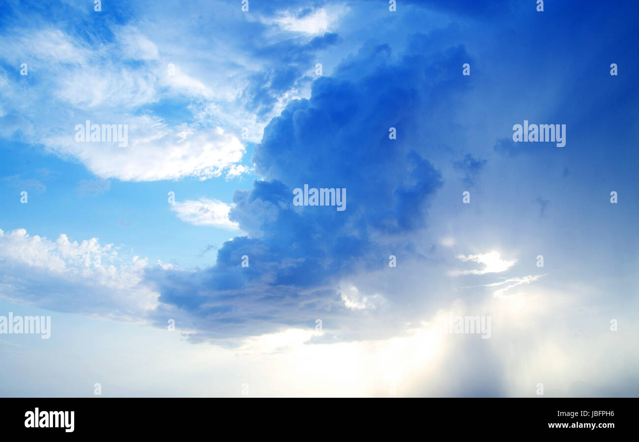 blue sky with clouds closeup Stock Photo - Alamy
