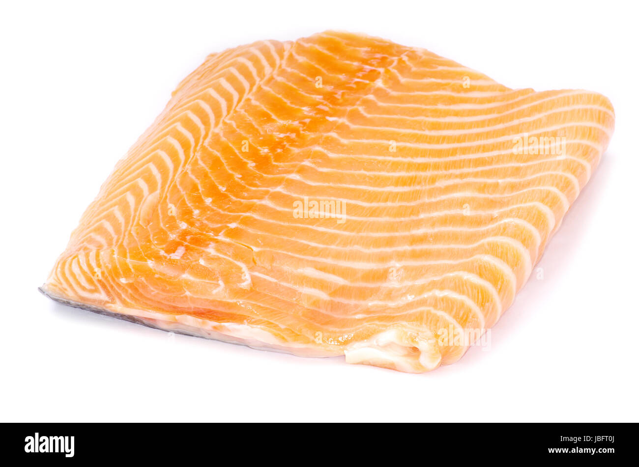 salmon steak red fish on white Stock Photo - Alamy