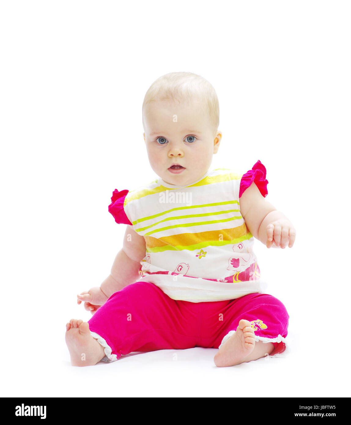 baby girl isolated on white Stock Photo - Alamy