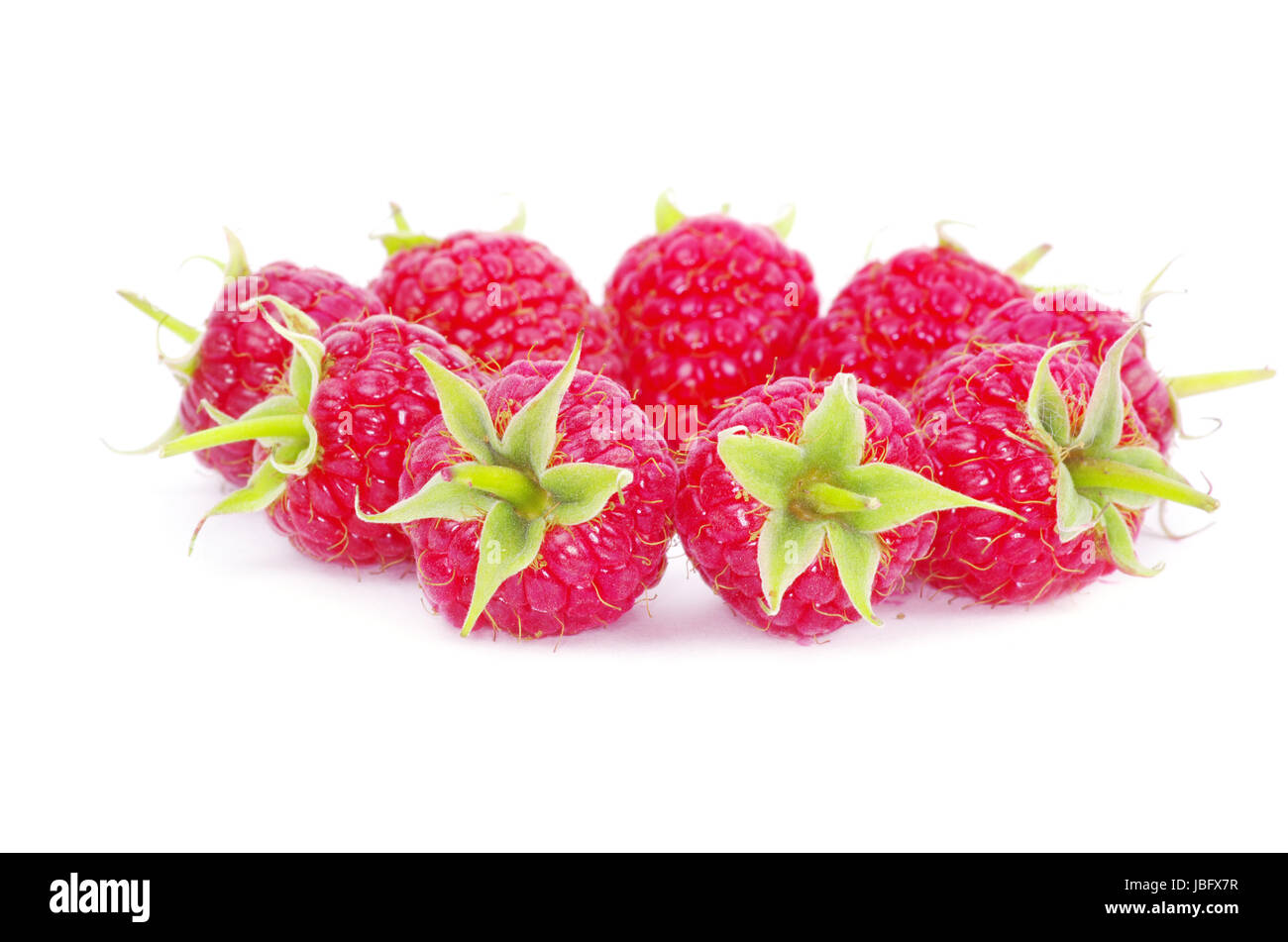 fresh raspberry closeup isolated on white background Stock Photo - Alamy